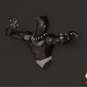 Black Panther Papercraft PDF Template DIY 3d Model FanArt | Etsy
