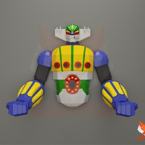 REX40 Papercraft , PDF Template, DIY 3d Model, FanArt, Paper Sculpture, Low Poly, Pepakura Craft, Manualidad