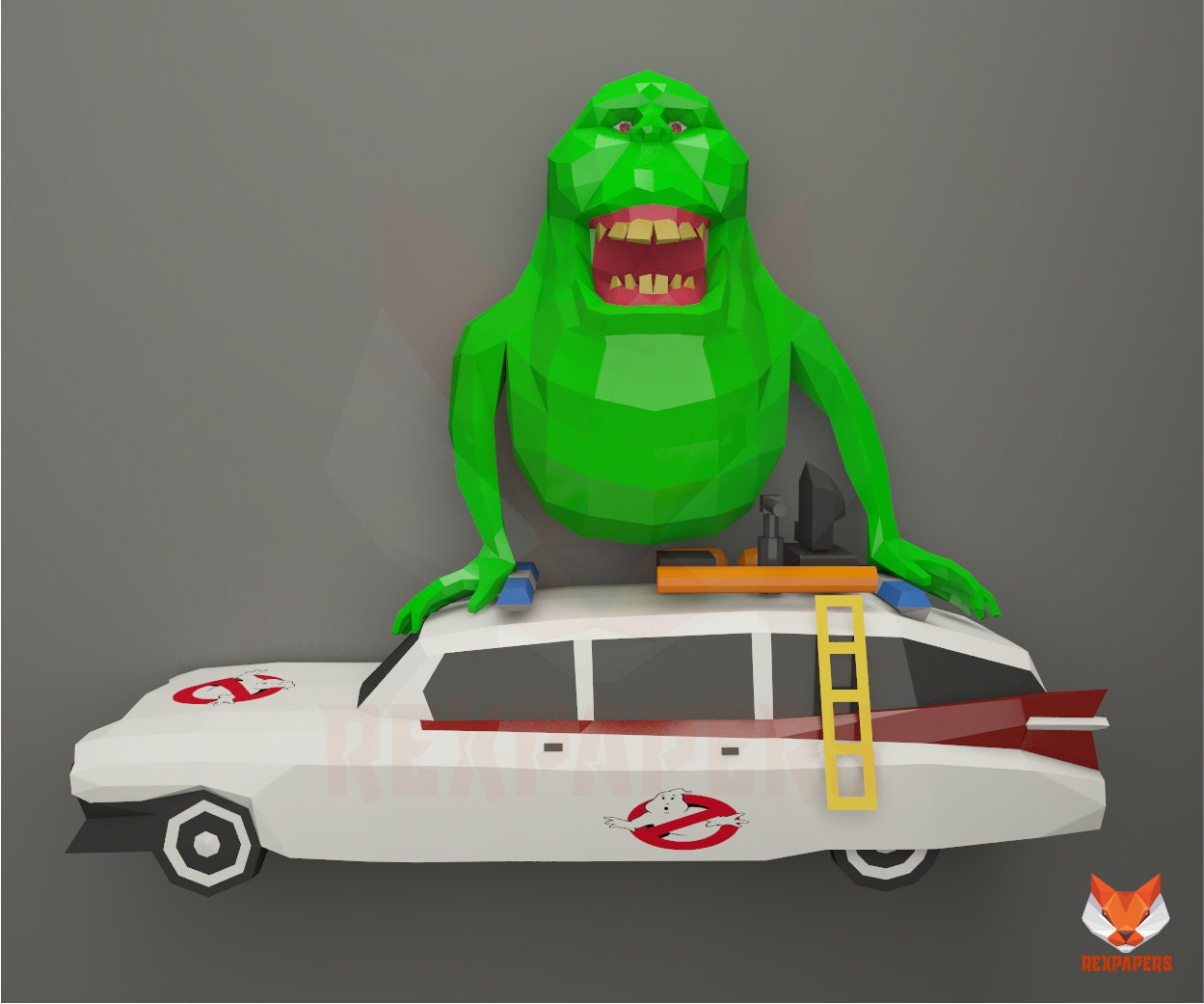 REX22 Papercraft , PDF Template, DIY 3d Model, FanArt, Paper Sculpture, Low Poly, Pepakura Craft, Manualidad