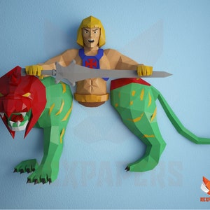 REX33 Papercraft , PDF Template, DIY 3d Model, FanArt, Paper Sculpture, Low Poly, Pepakura Craft, Manualidad
