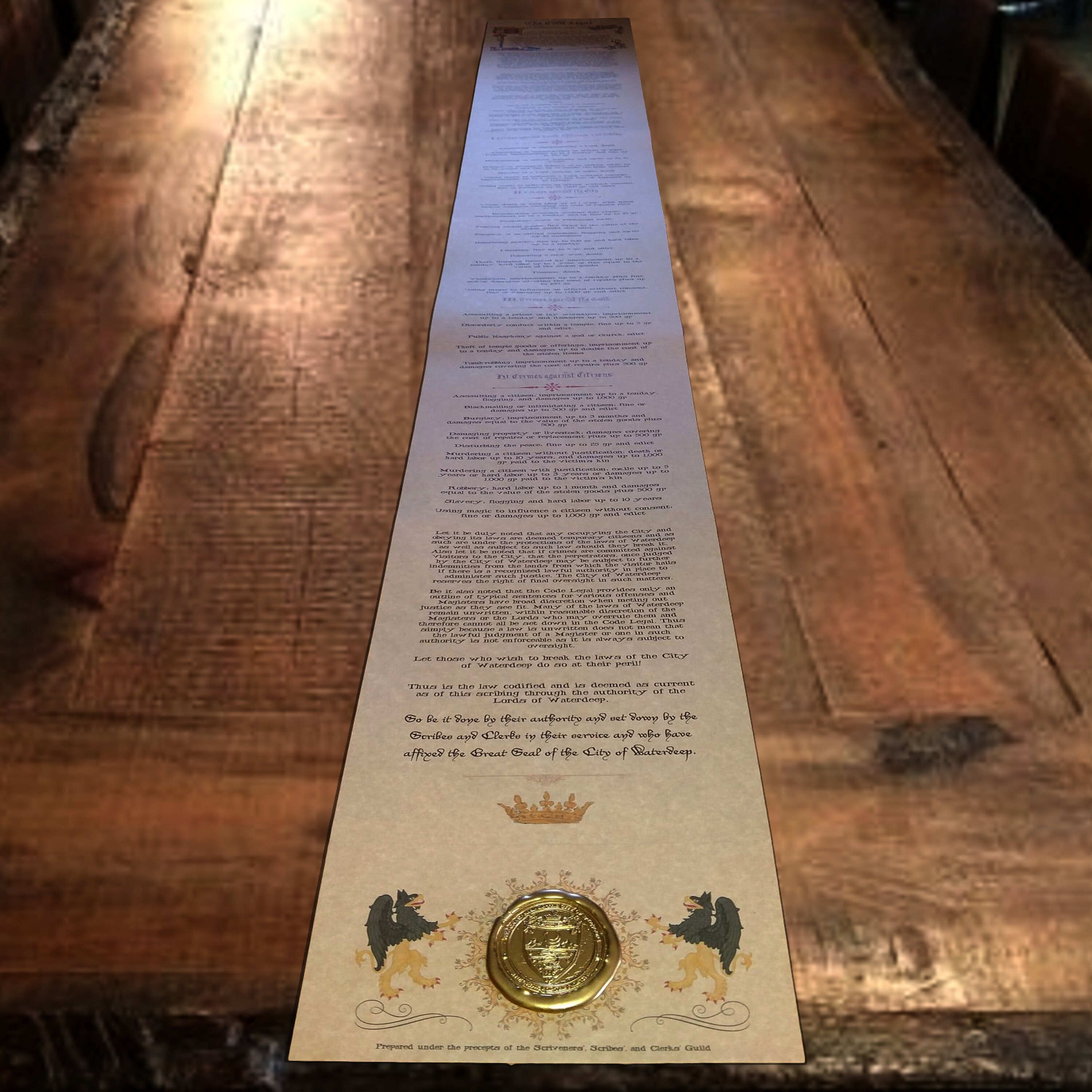 The Code Legal Waterdeep Etsy Australia