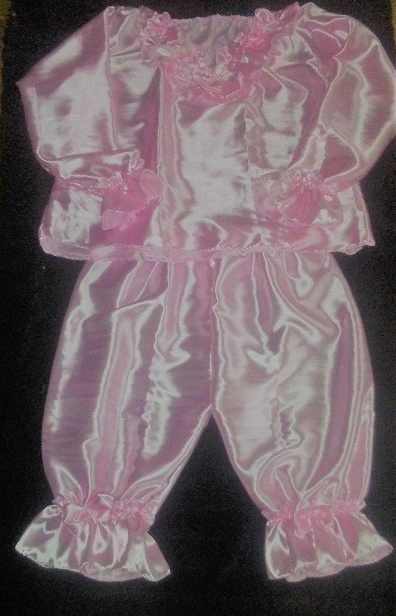 Adult Baby Sissy Pink Satin Pajamas Panties Dress Up | Etsy