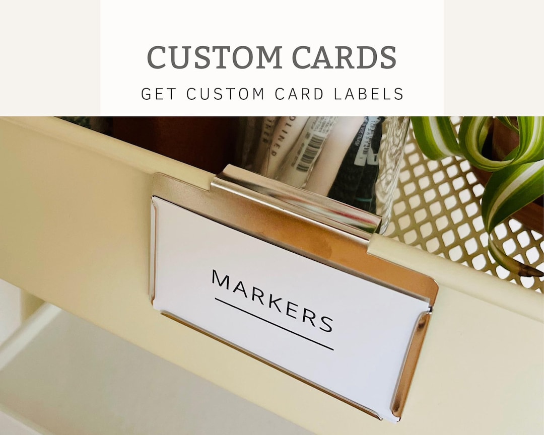 Custom Bin Cards | Personalized Pantry Linen Office Labels | Minimalist ...