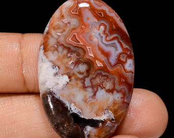 Terrific Top Grade Quality 100% Natural Crazy Lace Agate Oval Shape Cabochon Loose Gemstone For Making Jewelry 42 Ct. 37X24X5 mm MS-12930