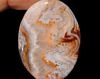 Dazzling Top Grade Quality 100% Natural Crazy Lace Agate Oval Shape Cabochon Loose Gemstone For Making Jewelry 61.5 Ct. 40X30X6 mm MS-12912