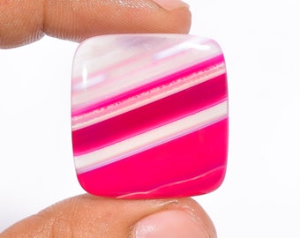 Tempting Top Grade Quality 100% Natural Pink Botswana Agate Cushion Shape Cabochon Loose Gemstone For Making Jewelry 27X26X5 mm 30 Ct HS-699