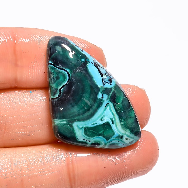 Attractive Top Grade Quality 100/% Natural Chrysocolla Malachite Fancy Shape Cabochon Gemstone For Making Jewelry 41 Ct 35X21X6 mm AA-7462