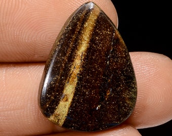 Superb Top Grade Quality 100% Natural Boulder Opal Pear Shape Cabochon Loose Gemstone For Making Jewelry 14.5 Ct. 23X17X4 mm MS-12256