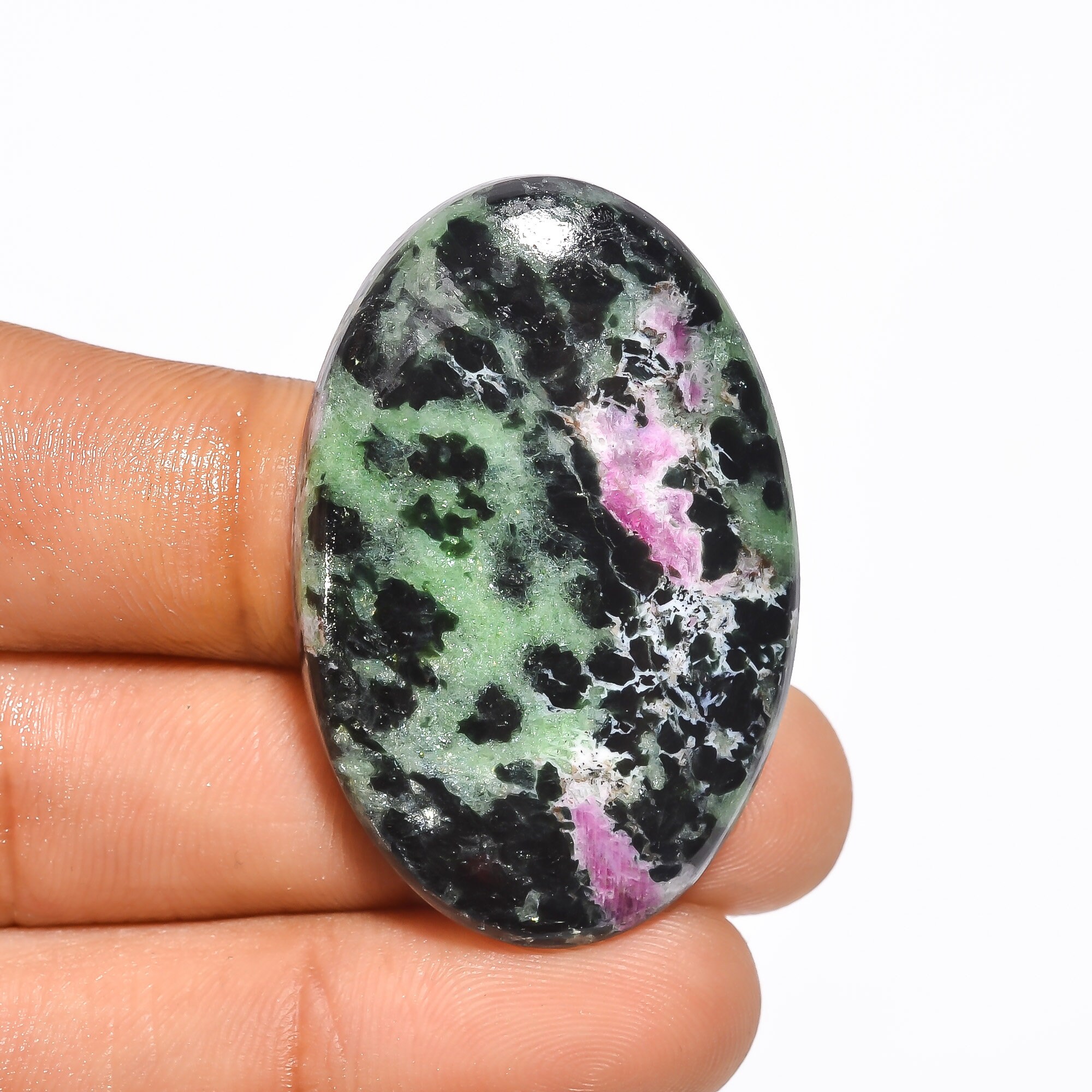 Beautiful Top Grade Quality 100% Natural Ruby Zoisite Oval Shape Cabochon Loose Gemstone Pair For Making Earrings 37.5 Ct 29X17X4 mm AR-506 Beautiful Top Grade Quality 100% Natural Ruby Zoisite Oval Shape Cabochon Loose Gemstone Pair For Making Earrings 37.5 Ct 29X17X4 mm AR-506