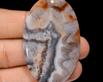 Attractive Top Grade Quality 100% Natural Crazy Lace Agate Oval Shape Cabochon Loose Gemstone For Making Jewelry 77 Ct. 49X32X5 mm MS-12908