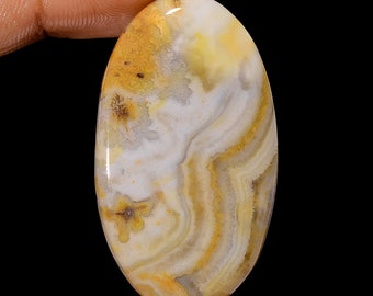 Excellent Top Grade Quality 100% Natural Crazy Lace Agate Oval Shape Cabochon Loose Gemstone For Making Jewelry 50 Ct. 42X24X5 mm MS-12913
