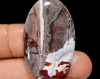 Outstanding Top Grade Quality 100% Natural Crazy Lace Agate Oval Shape Cabochon Loose Gemstone For Making Jewelry 42 Ct. 37X23X6 mm MS-12898