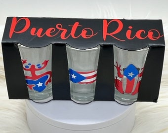 Puerto Rico Rocks Glasses Puerto Rico Shot Glasses - Etsy