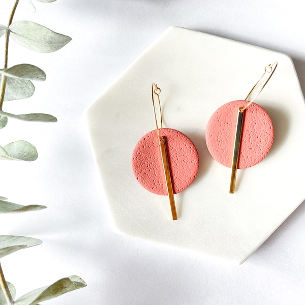 Minimilist terracotta hoops | Hypoallergenic earrings