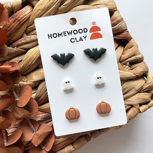 Halloween stud pack | Hypoallergenic clay earrings