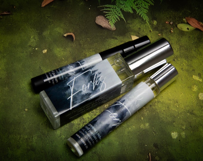 Forks Perfume Parfum Oil or Spray | Fragrance | Gothic Victorian | Fresh Rain Forest Greens Redwood Cedar | Washington