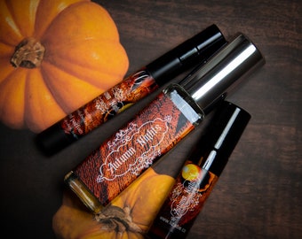 Autumn Nights Perfume Parfum Oil or Spray | Fragrance | Perfume Oil | Gothic | Victorian | Apple Cinnamon Nutmeg Cloves Cedar