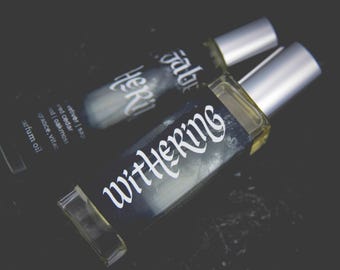 NEW!! Withering Perfume Parfum Oil Roller | Fragrance | Gothic | Patchouli Vetiver Sage Charred Cedar Birchwood Oakmoss