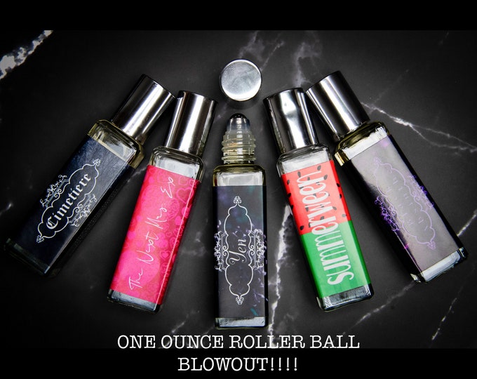 BLOWOUT SALE! Any One Ounce Perfume Parfum Cologne Roller | Fragrance | Gothic Victorian | 1 oz Roller Ball Oil or Alcohol Based