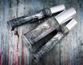Kiss A Girl In Black Perfume Parfum Oil or Spray | Fragrance | Gothic | Jasmine Black Currants Tonka Bean  Black Tea Star Anise
