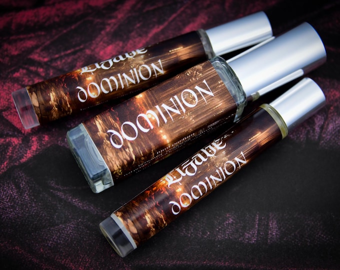 NEW!!! Dominion Perfume Parfum Oil or Spray | Fragrance | Gothic | Bergamot Saffron Red Pepper Leather Patchouli Tobacco Cinnamon Cedarwood