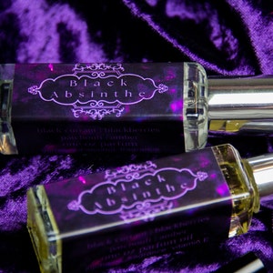 Black Absinthe  Perfume Parfum Oil or Spray | Fragrance | Gothic Victorian | Black currant Patchouli Star Anise Amber