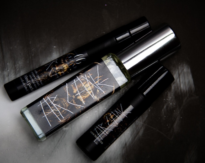 Arcane Perfume Parfum Oil or Spray | Fragrance | Gothic Viking | Black Oudh Patchouli Opoponax Black Pepper Chocolate Oriental Musk