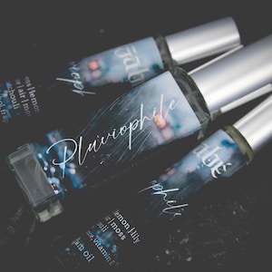Re-Release! Pluviophile Perfume Parfum Oil or Spray | Fragrance | Gothic | Fresh Greens Lemon Lily Jasmine Air Moss Patchouli