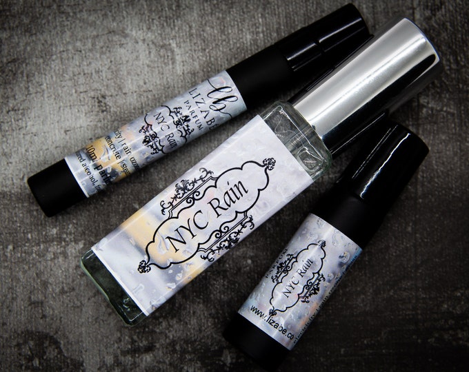 NYC Rain Perfume Parfum Cologne | Oil or Spray | Fragrance | Perfume Oil | Unique | Rain Electricity Dirt Ozone Steam