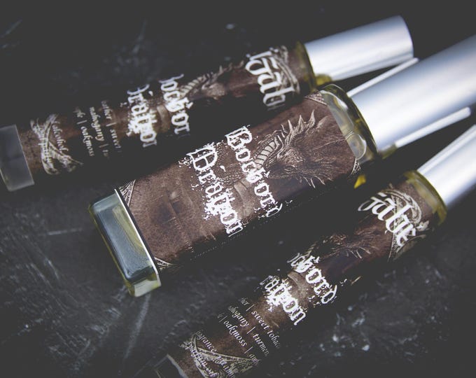 NEW!! Bochord Dragon Perfume Parfum Oil or Spray | Fragrance | Gothic | Vintage Leather Sweet Tobacco Smoke Turmeric Mahogany Oakmoss Amber