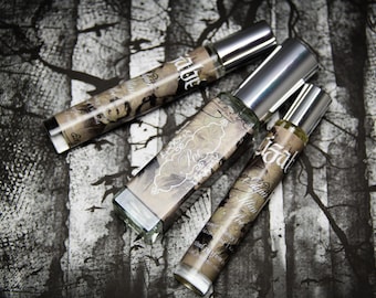 Re-Release Edgar Allan Poe Perfume Body Oil or Spray | Fragrance | Gothic | Dark | Alternative | Odd Macabre | Spiced Honey Tobacco Leaves
