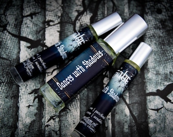 NEW!! Dances With Shadows Perfume Parfum Oil or Spray | Fragrance | Gothic | Leather Rum Patchouli Hemp Peppercorn Sandalwood