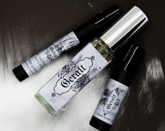 Geralt Perfume Parfum Cologne Oil or Spray | Fragrance | Perfume Oil | Victorian Gothic | Dark | Leather | Maple | Incense