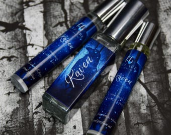 Raven Perfume Parfum Oil or Spray | Fragrance | Gothic Victorian | Cardamom Cinnamon Cloves Teakwood Cedar Patchouli