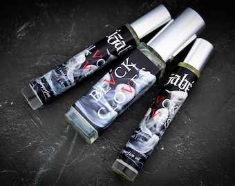 Re-Release!! Black Cloves Perfume Parfum Oil or Spray | Fragrance | Gothic | Tobacco Cedar  Bourbon Rose Cloves Honey Almond Cherry Vanilla