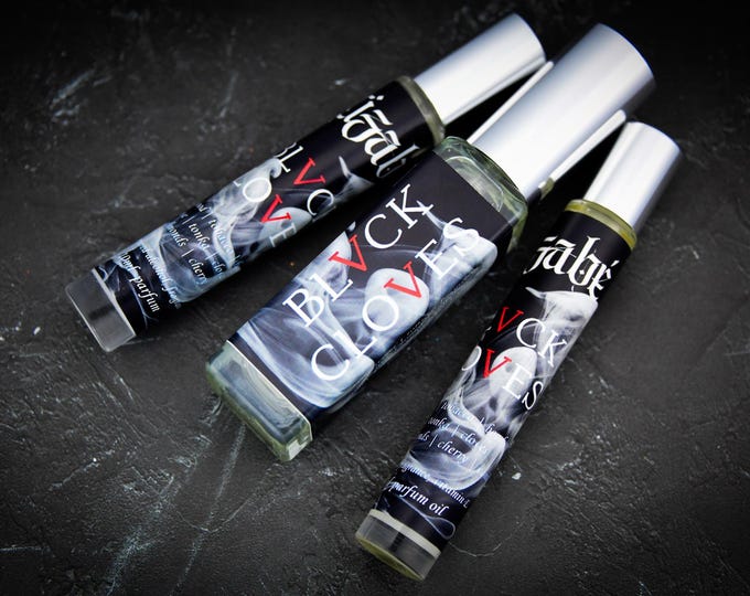 Re-Release!! Black Cloves Perfume Parfum Oil or Spray | Fragrance | Gothic | Tobacco Cedar  Bourbon Rose Cloves Honey Almond Cherry Vanilla