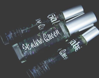 NEW!!! Shadow Queen Perfume Parfum Oil or Spray | Fragrance | Gothic | Tomato Leaf Jasmine Lemon Basil Moss Queen of the Night Patchouli