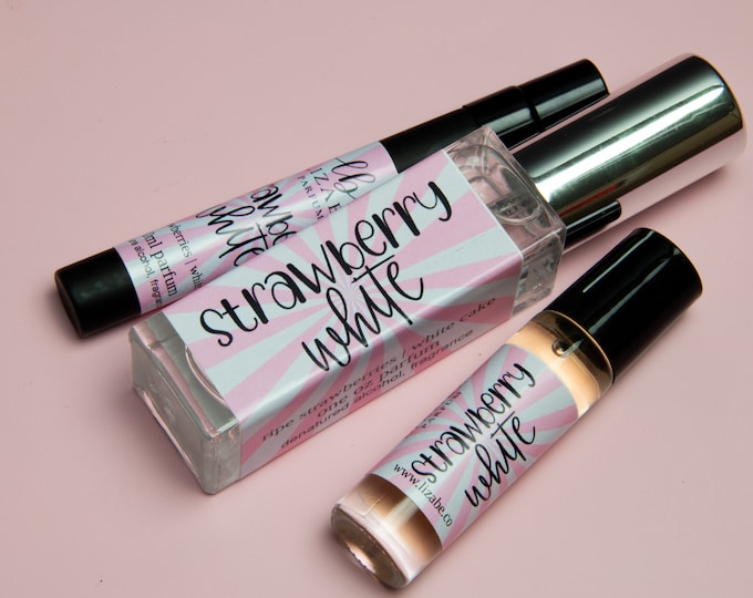 CLEARANCE!!! Strawberry White Perfume Parfum Oil or Spray | Fragrance | Ripe Strawberries | White Cake