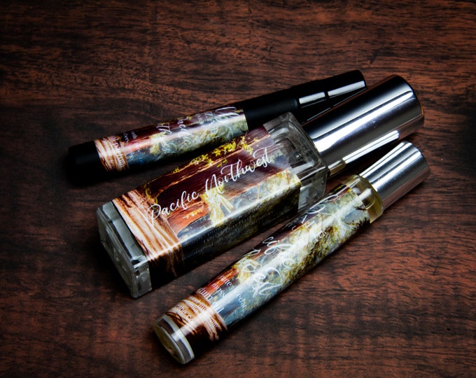 Pacific Northwest Perfume Parfum Oil or Spray | Fragrance | Gothic Victorian | Cloves Earth Pine Embers Cedar Moss