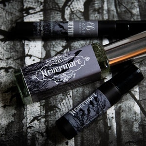 Nevermore Perfume Parfum Oil or Spray | Fragrance | Gothic Victorian | Vanilla Cedarwood | Edgar Allan Poe | Raven