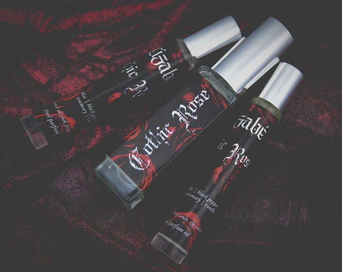 Gothic Rose Perfume Parfum Oil or Spray | Fragrance | Gothic | Rose Lilac Black Pepper Cloves Rosemary Vanilla