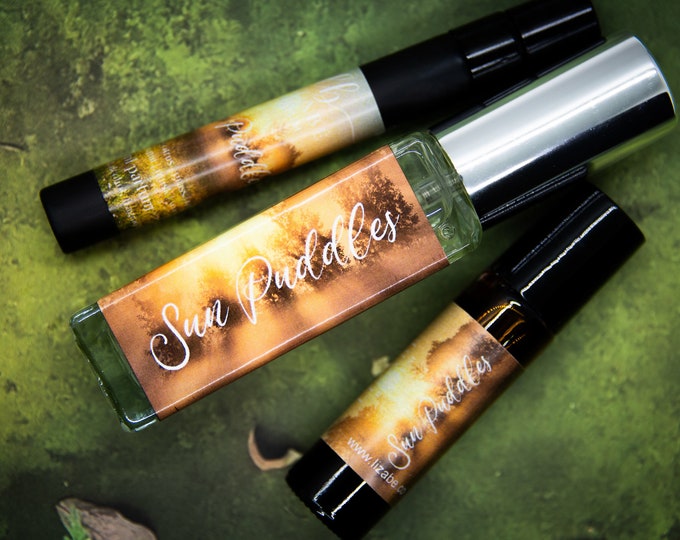 Sun Puddles Perfume Parfum Oil or Spray | Fragrance | Gothic Victorian | Petitgrain Citrus Rain Musk Woods Grass Coconut Cotton
