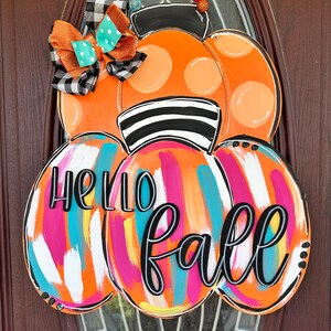 Fall Door Hanger, Autumn Door Hanger,  Pumpkin Door Hanger, Fall Door Decor, Door Hanger, Personalized Door Hanger