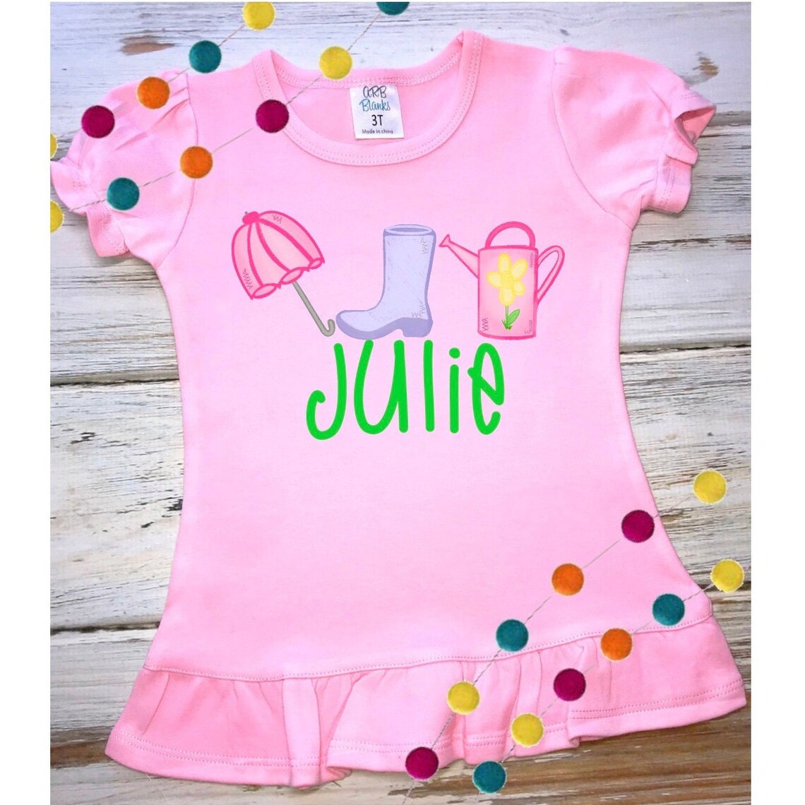 Spring flowers umbrella htv girls custom vinyl Sublimation Etsy