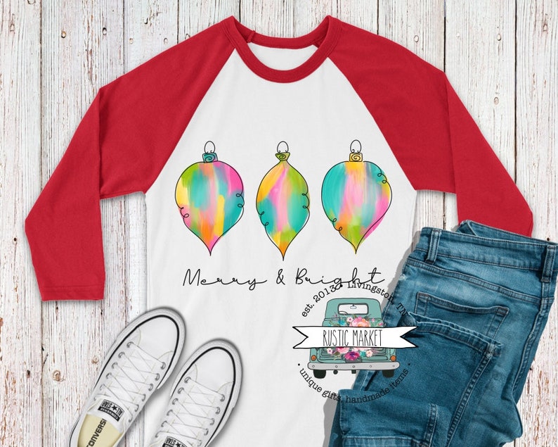 Download Watercolor Merry and Bright HTV Christmas HTV Sublimation ...