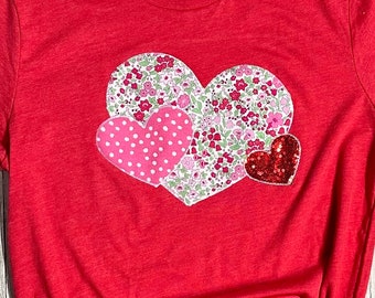 Valentines Shirt, Sweetheart Shirt , Valentines, Applique Shirts, Embroidered Shirts