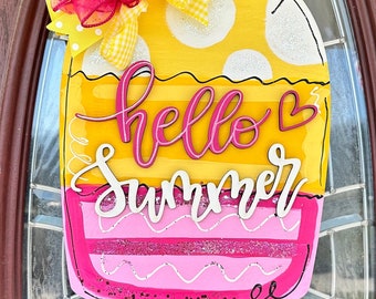 Summer Popsicle Door Hanger, Summer Sign, Popsicle Hanger, Summer Decor, Door Hanger
