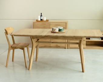 NordicStory Mesa de Comedor Madera Maciza Roble Nordico Escandinavo