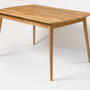 Table a manger extensible bois chêne massif, Esstisch ausziehbar massivholz, Mesa de comedor  extensible madera maciza diseno escandinavo