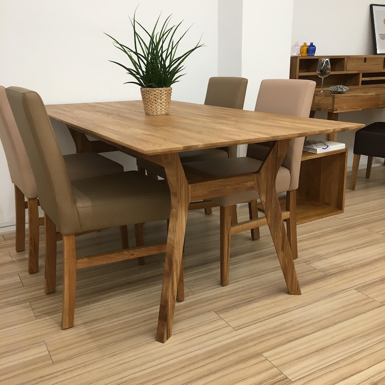 Table a manger extensible bois chêne massif, Ausziehbarer Tisch aus massivem Eichenholz, Mesa extensible de madera maciza roble escandinavo